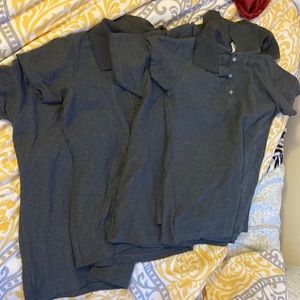 5 pack charcoal grey polo shirts